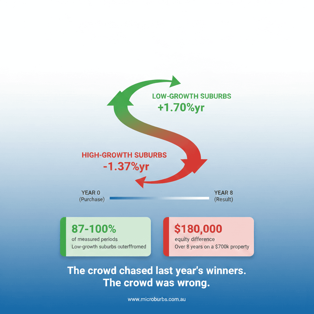 Why You Should NOT Buy in Suburbs That Have Grown Strongly in the Past 3-10 Years