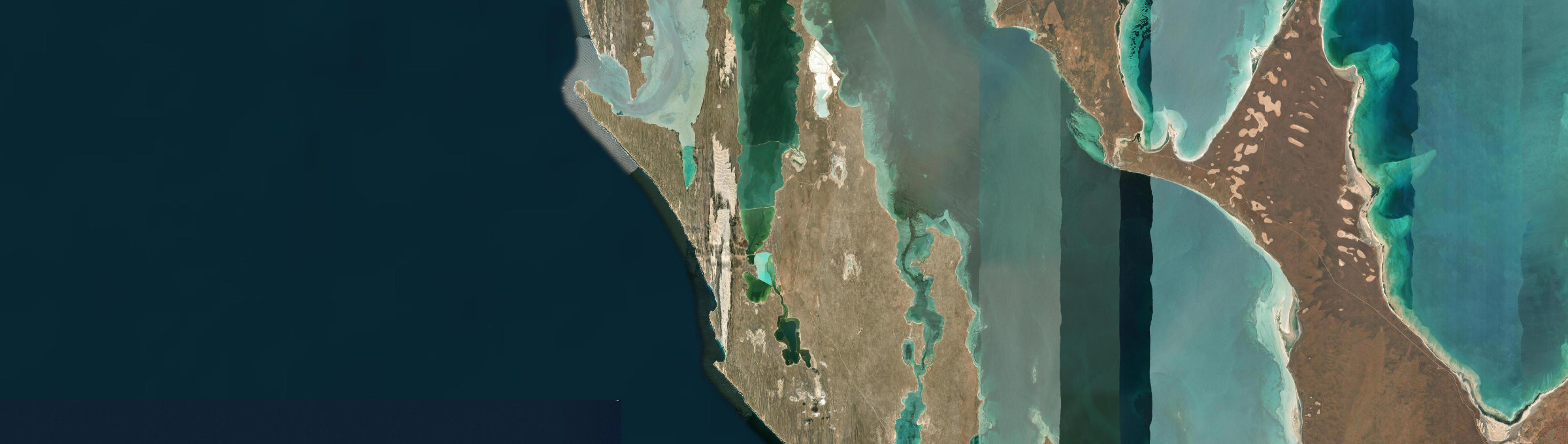 Aerial view of Useless Loop, WA