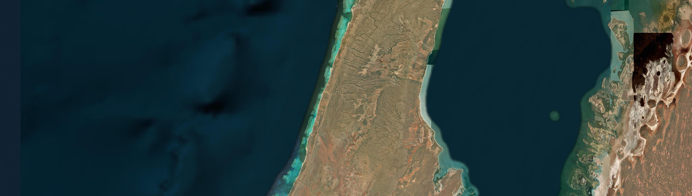 Aerial view of Cape Range National Park, WA