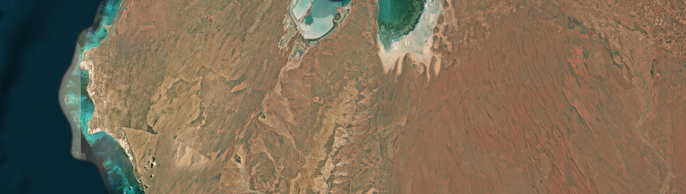 Aerial view of Exmouth Gulf, WA