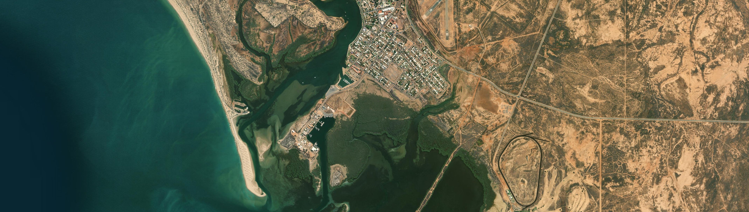 Aerial view of South Carnarvon, WA
