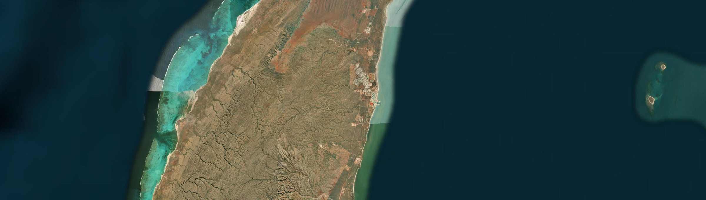 Aerial view of Exmouth, WA