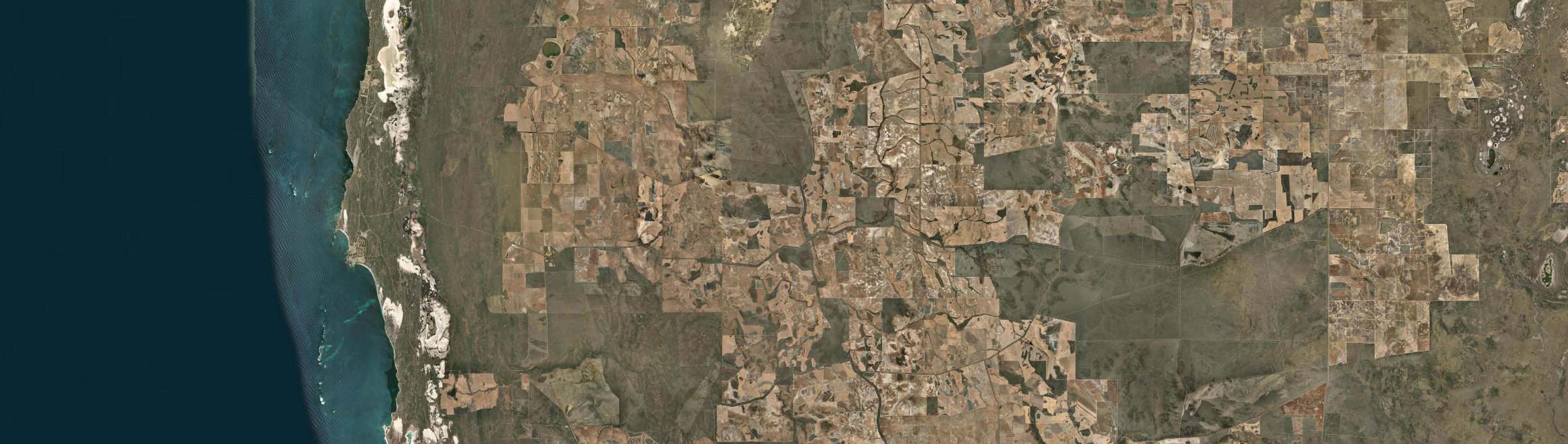 Aerial view of Warradarge, WA