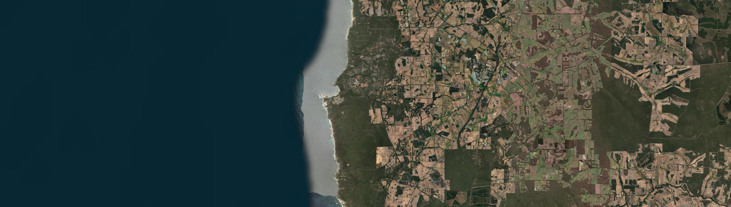 Aerial view of Gracetown, WA
