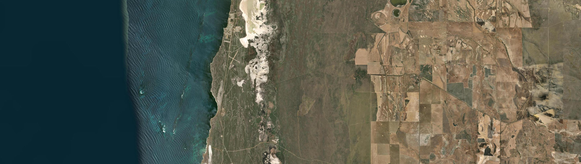 Aerial view of Leeman, WA