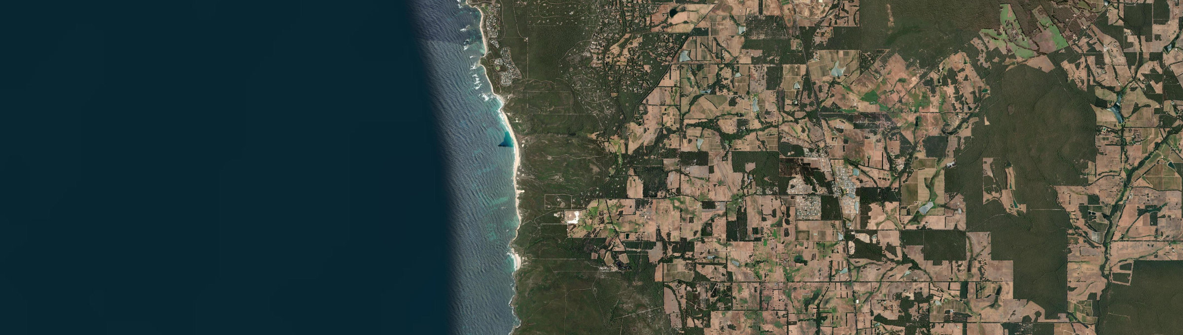 Aerial view of Redgate (WA), WA