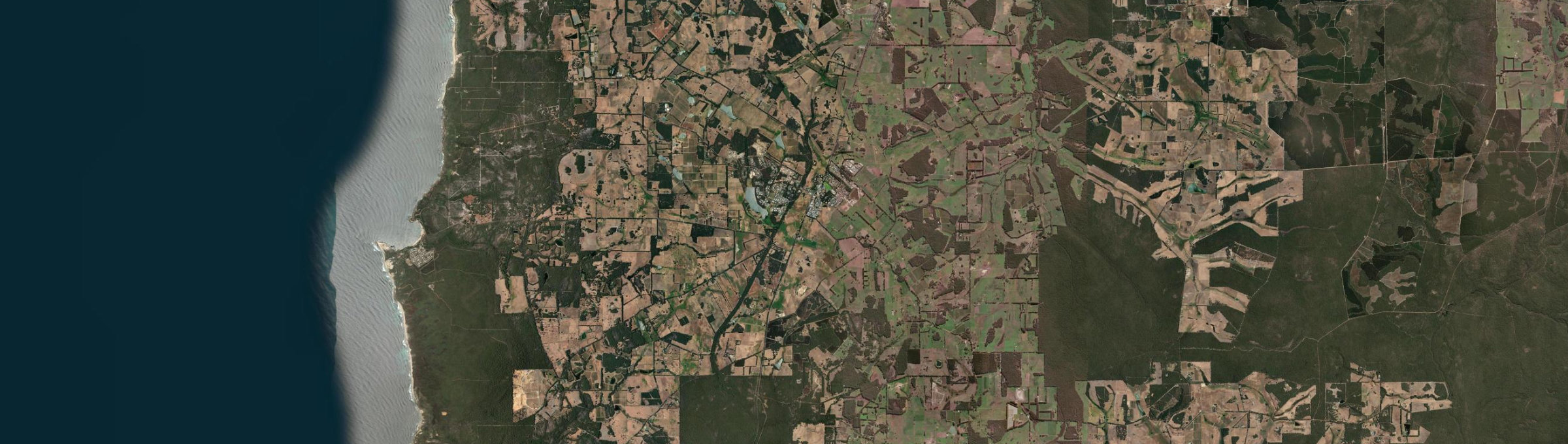 Aerial view of Cowaramup, WA