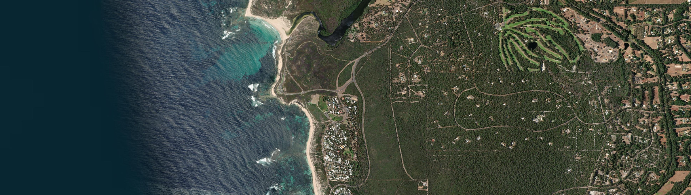 Aerial view of Prevelly, WA