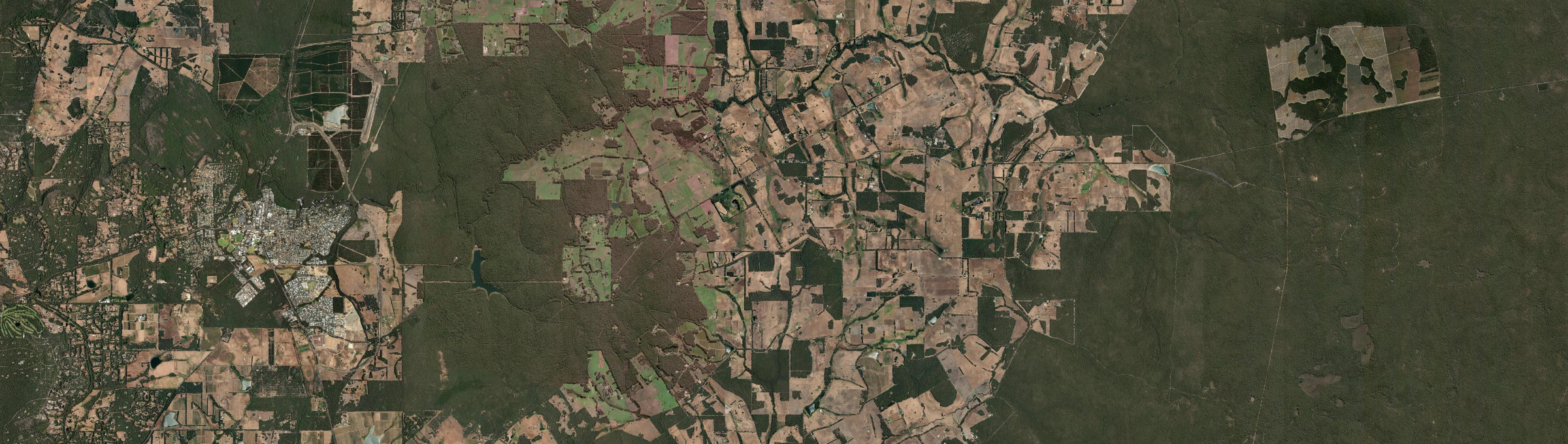 Aerial view of Rosa Brook, WA