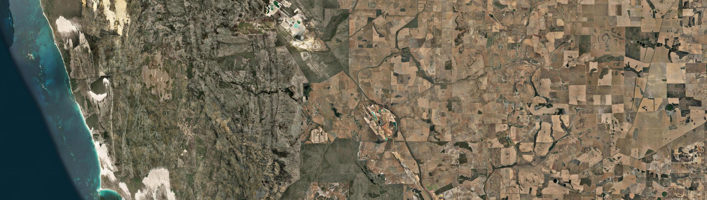 Aerial view of Cataby, WA