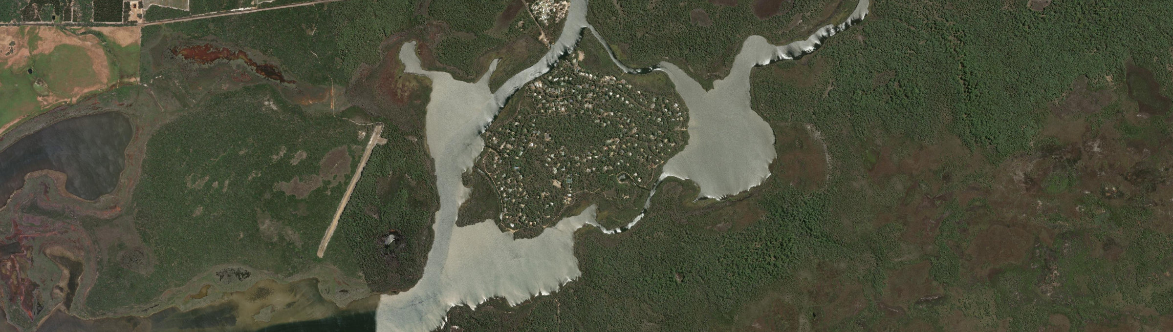 Aerial view of Molloy Island, WA