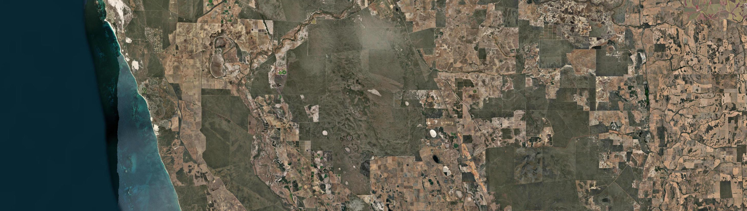 Aerial view of Moore River National Park, WA