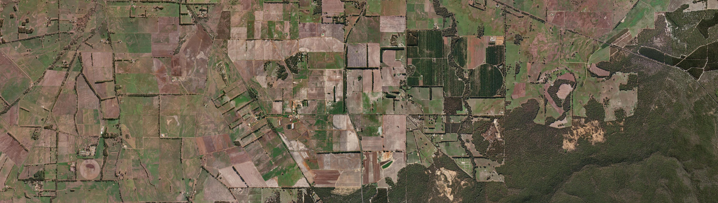 Aerial view of Sabina River, WA