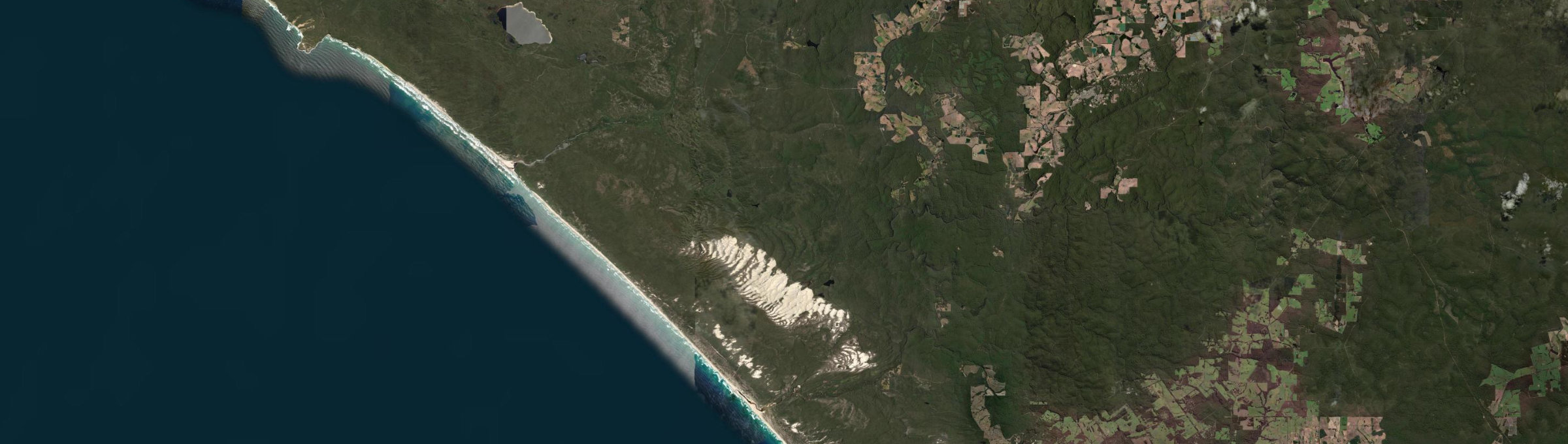 Aerial view of Yeagarup, WA