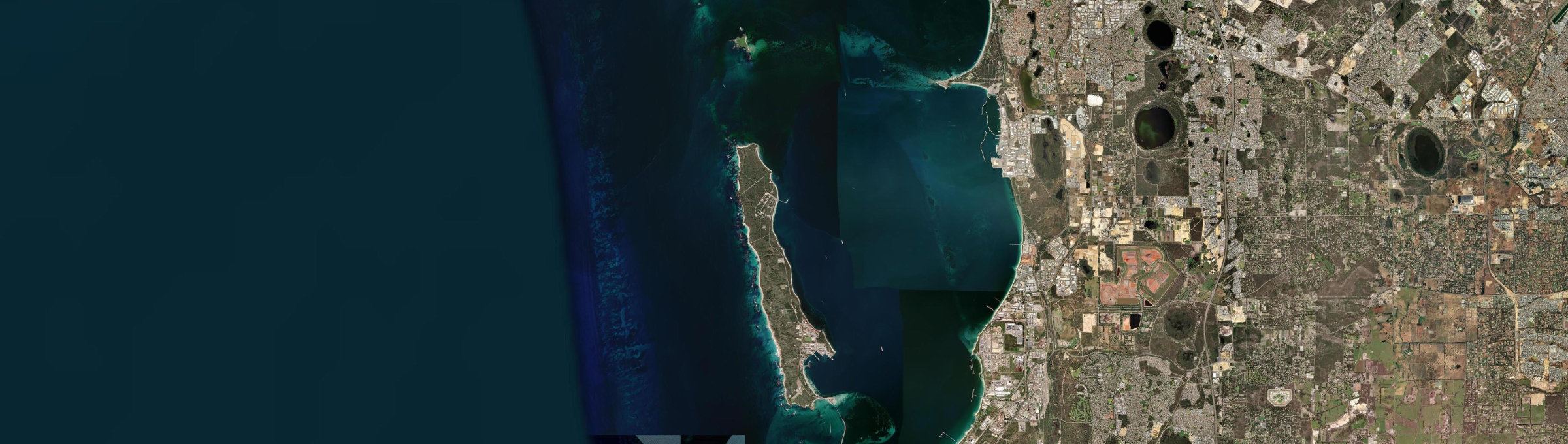 Aerial view of Garden Island (WA), WA
