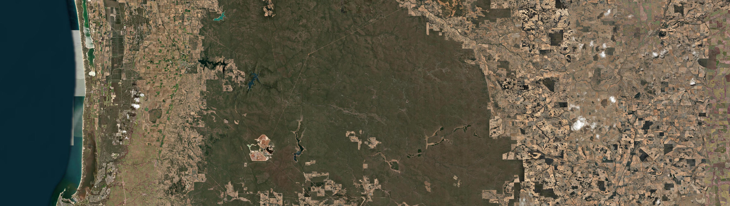 Aerial view of Yourdamung Lake, WA