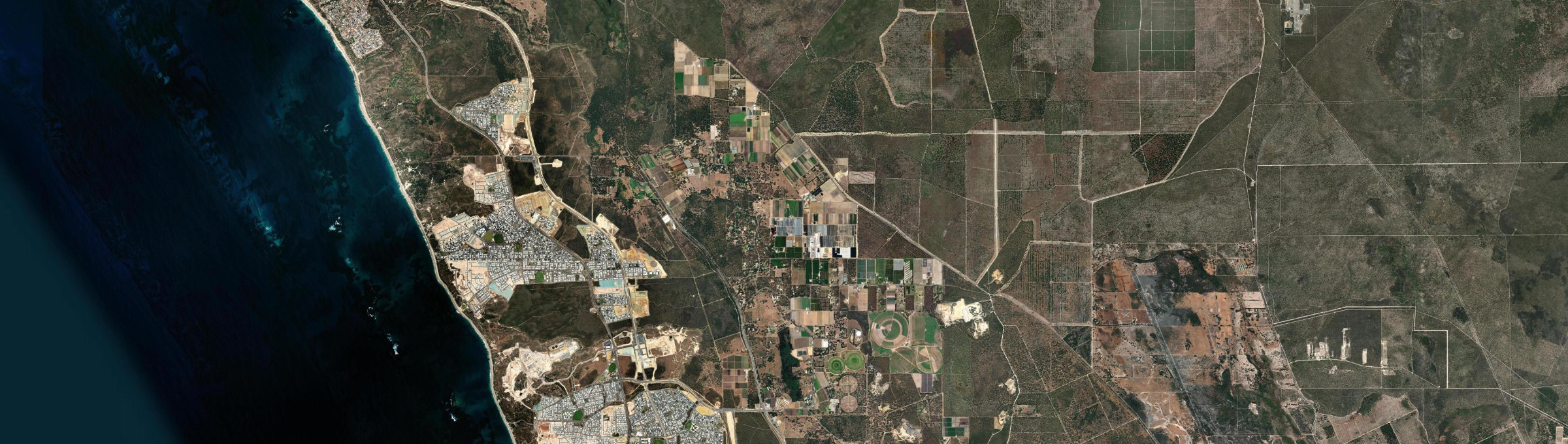 Aerial view of Carabooda, WA