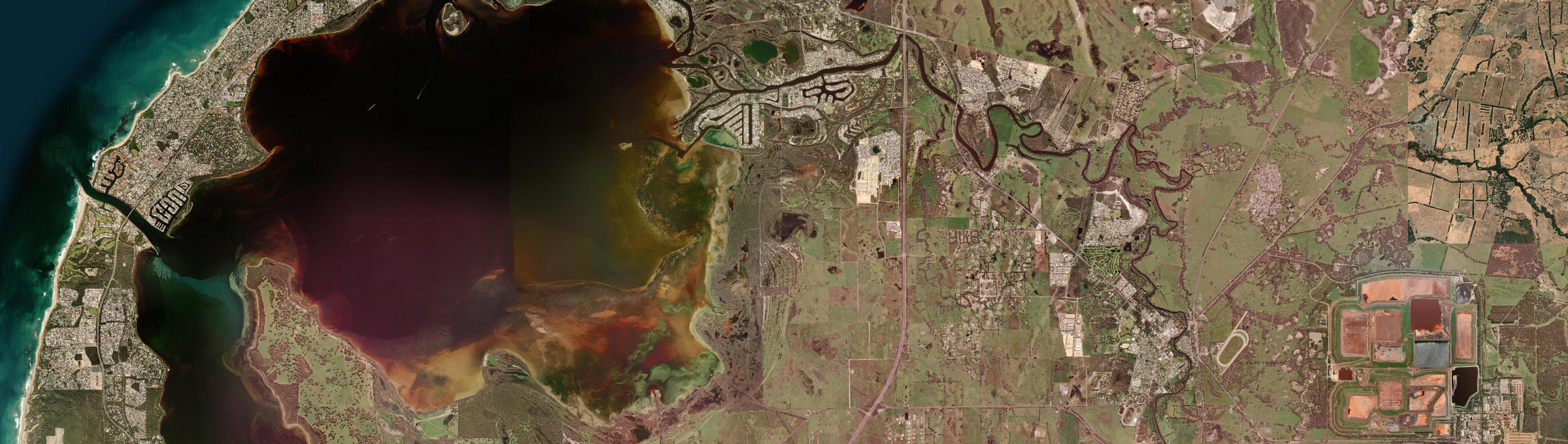 Aerial view of South Yunderup, WA