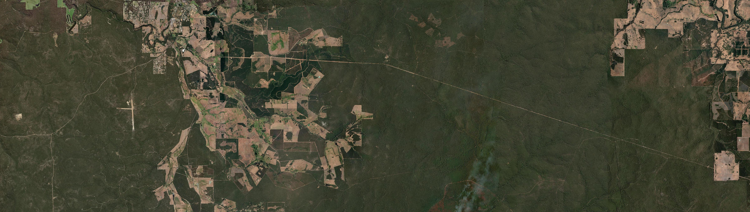 Aerial view of East Nannup, WA