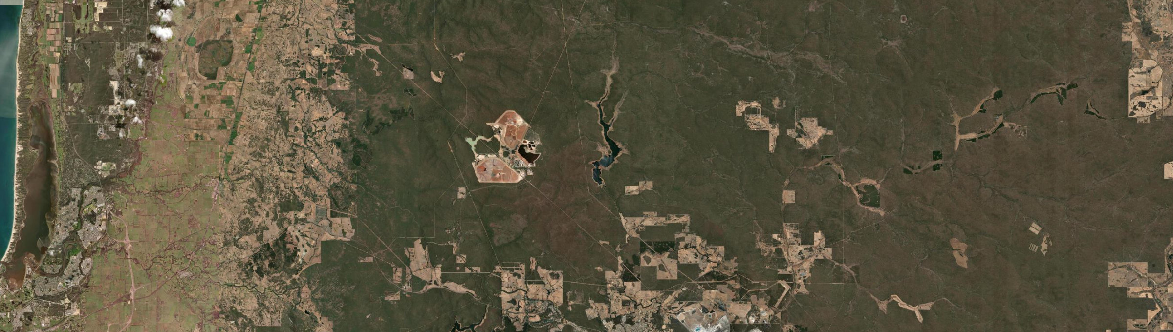 Aerial view of Harris River, WA