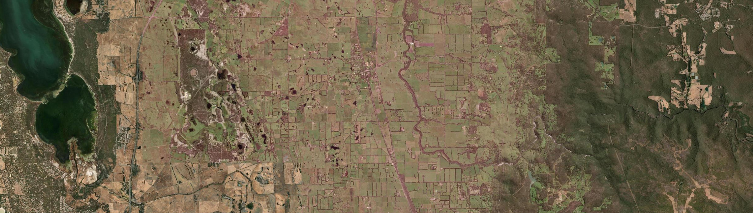 Aerial view of Coolup, WA
