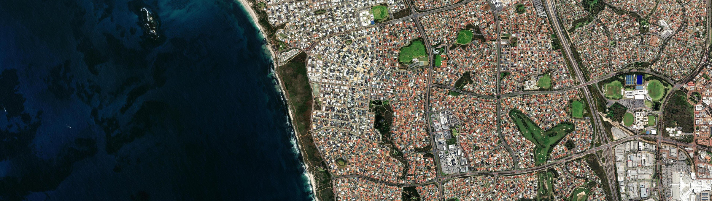 Aerial view of Iluka (WA), WA
