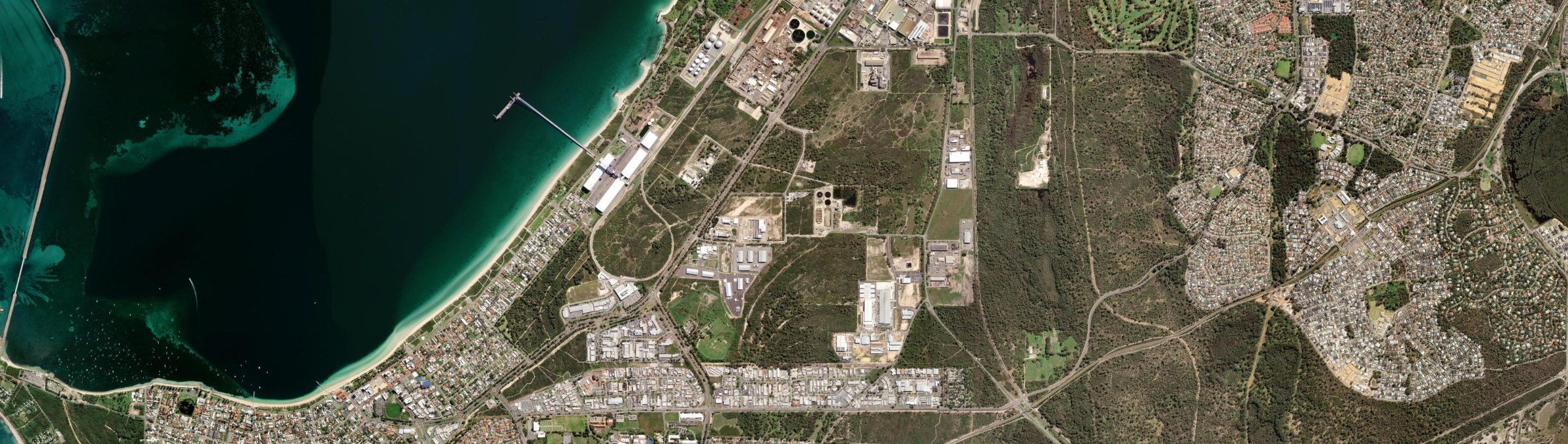 Aerial view of East Rockingham, WA