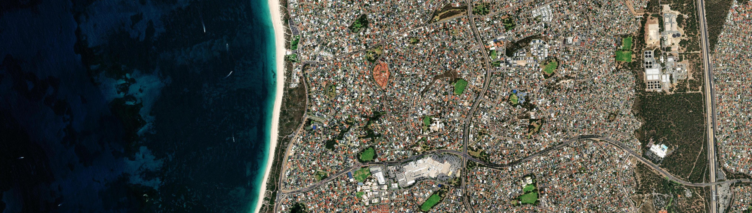 Aerial view of Kallaroo, WA