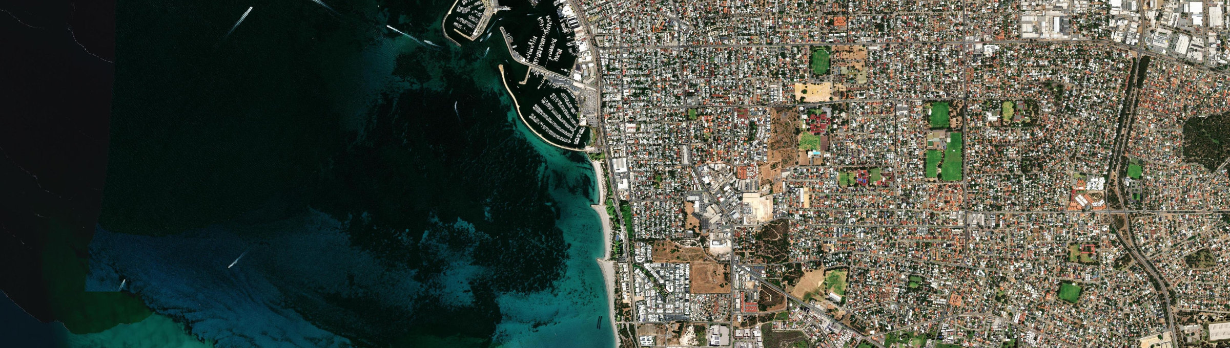 Aerial view of South Fremantle, WA