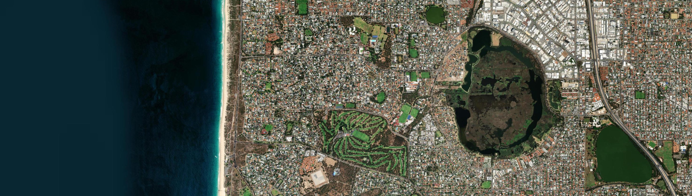Aerial view of Wembley Downs, WA