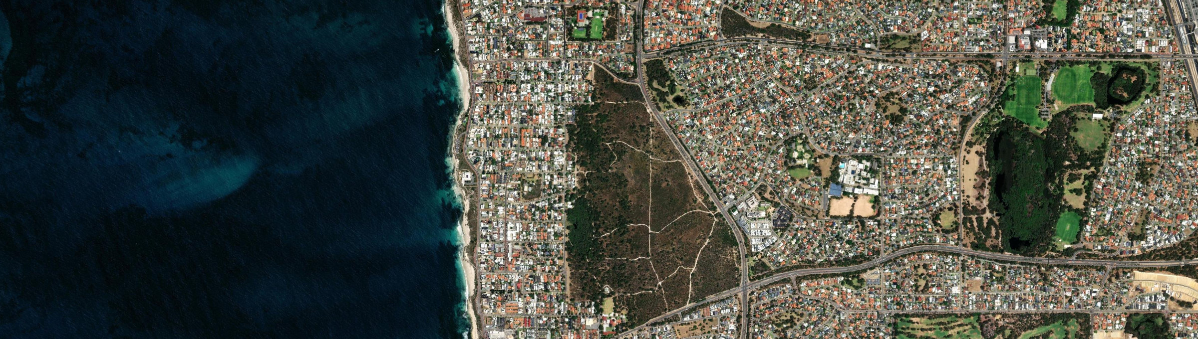 Aerial view of Watermans Bay, WA