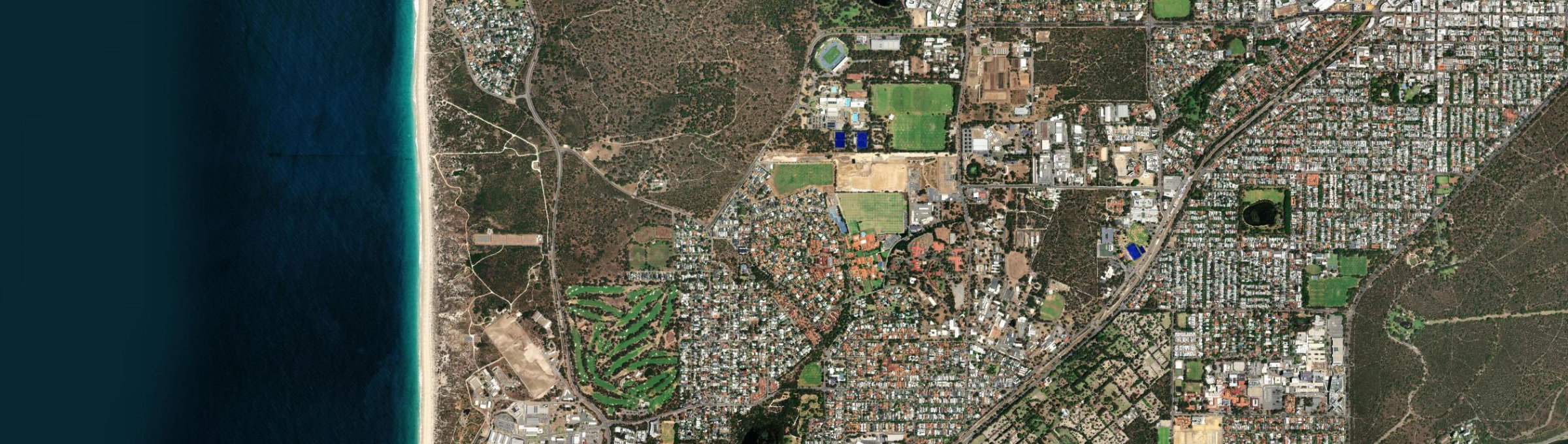 Aerial view of Mount Claremont, WA