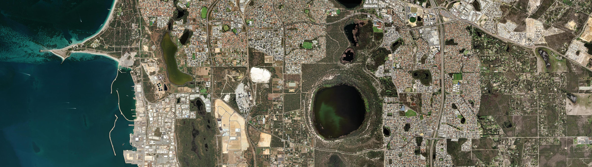 Aerial view of Beeliar, WA