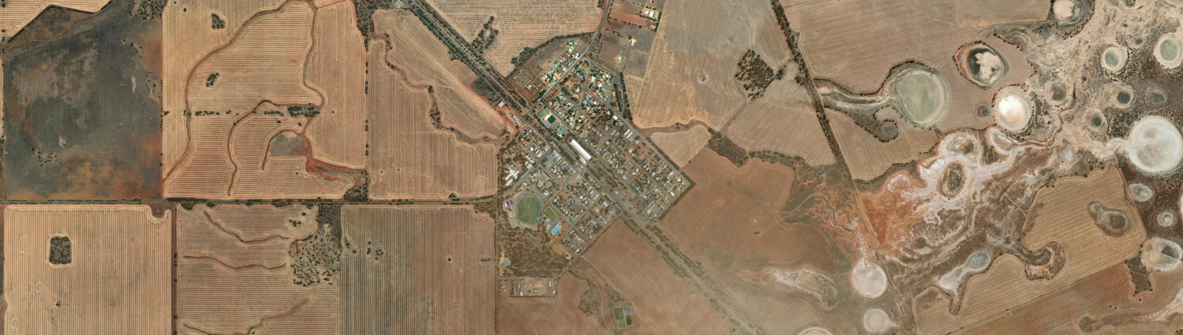 Aerial view of Three Springs, WA