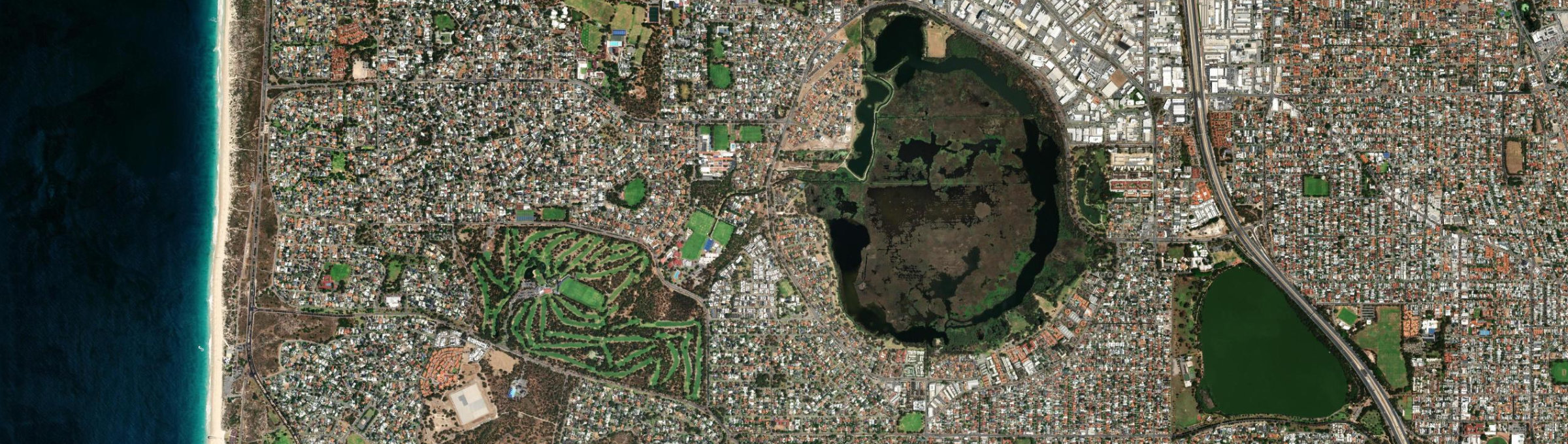 Aerial view of Churchlands, WA