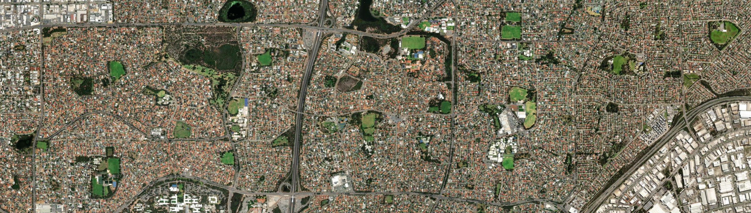 Aerial view of Bull Creek (WA), WA