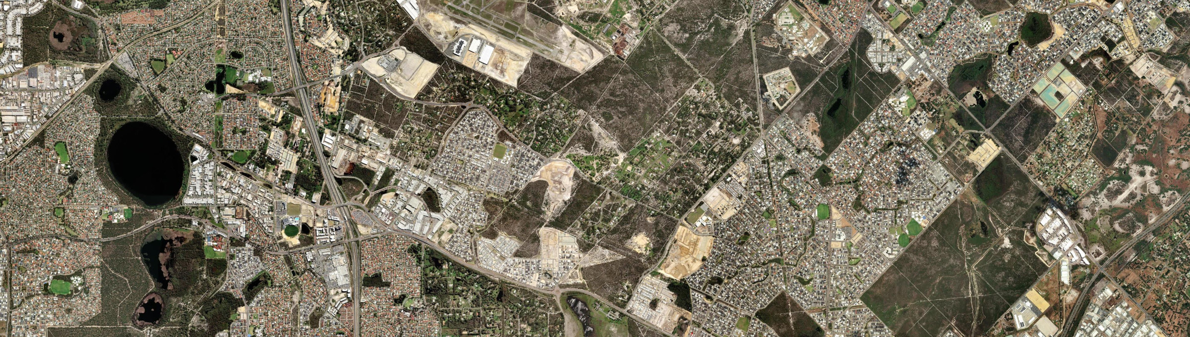 Aerial view of Treeby, WA