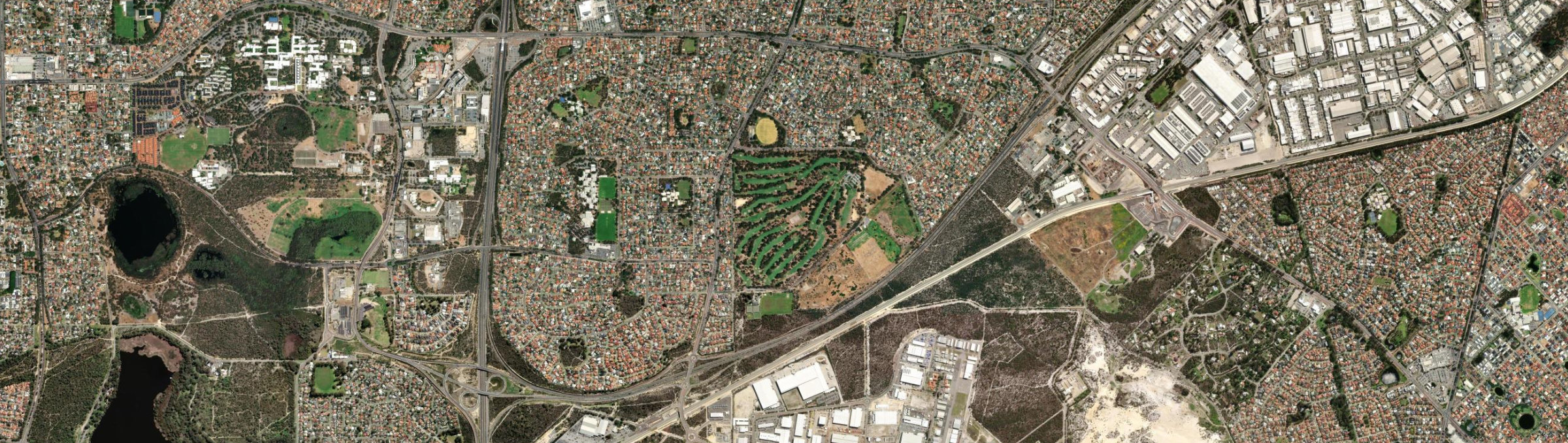 Aerial view of Leeming, WA