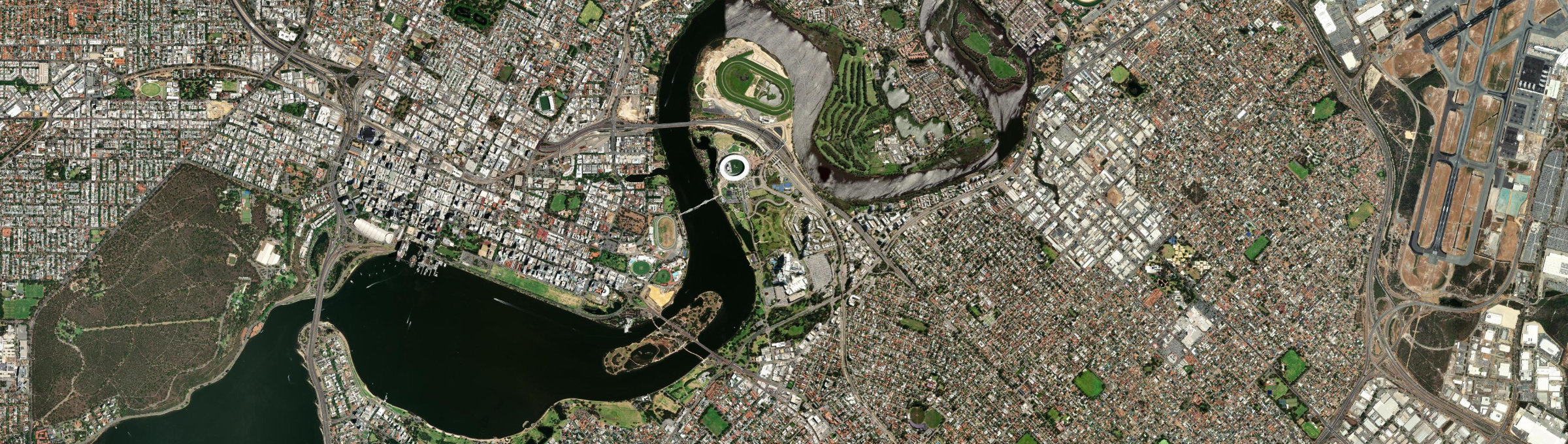 Aerial view of Burswood, WA