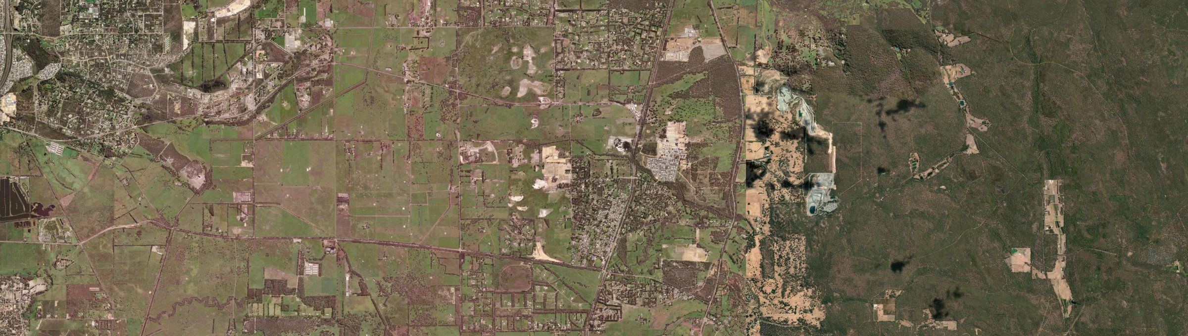 Aerial view of Mundijong, WA