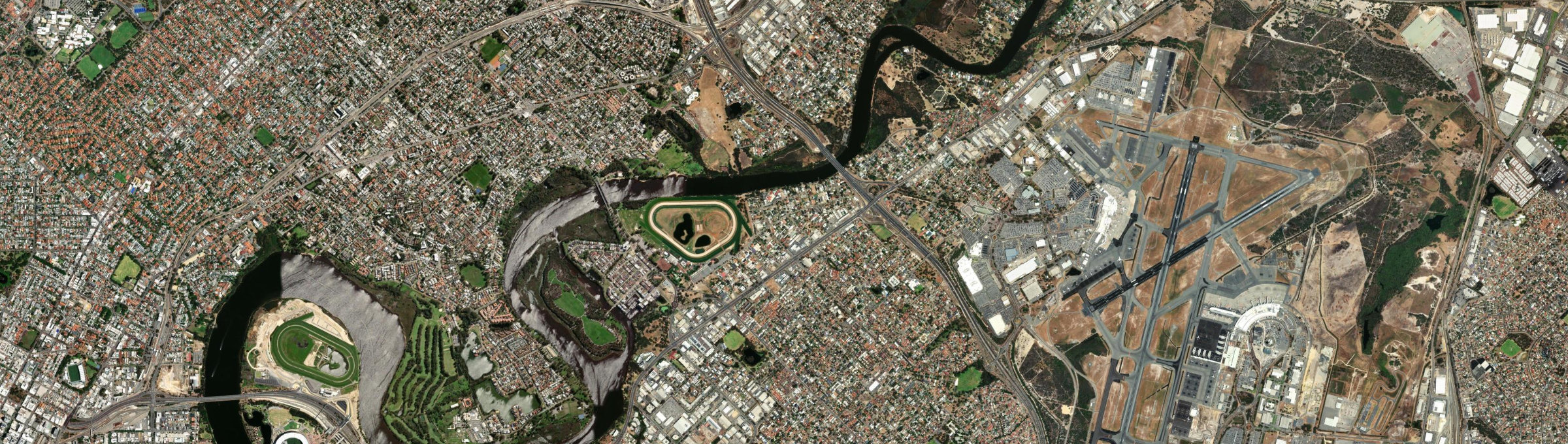 Aerial view of Ascot (WA), WA