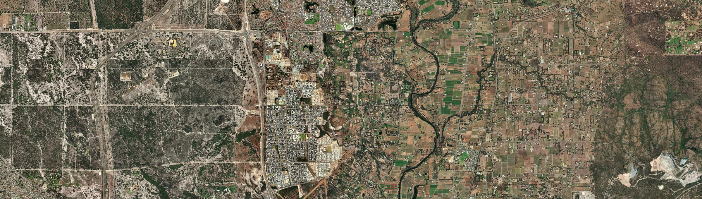 Aerial view of Henley Brook, WA