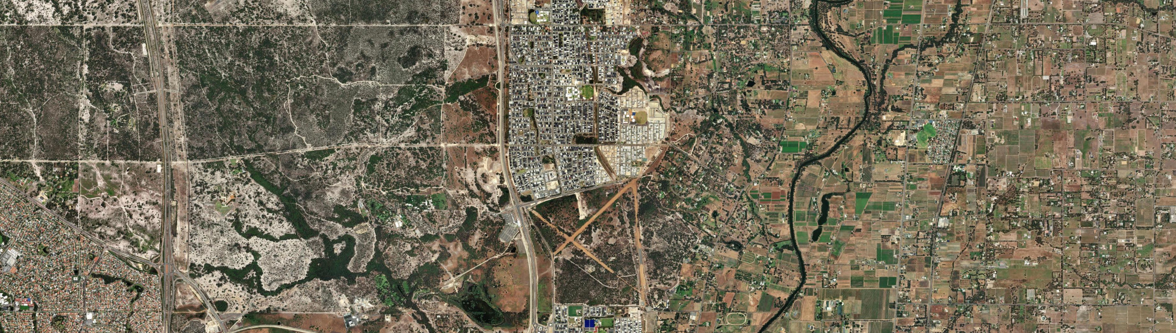 Aerial view of Brabham, WA