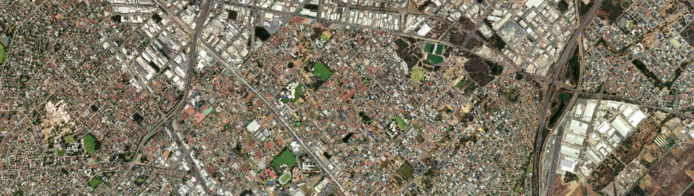 Aerial view of Queens Park (WA), WA