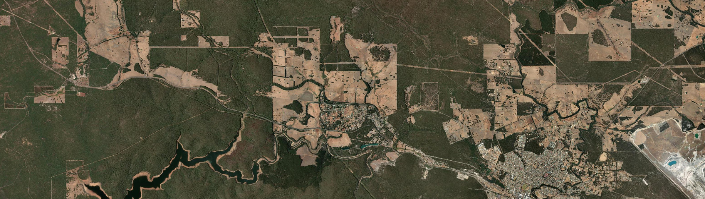 Aerial view of Allanson, WA
