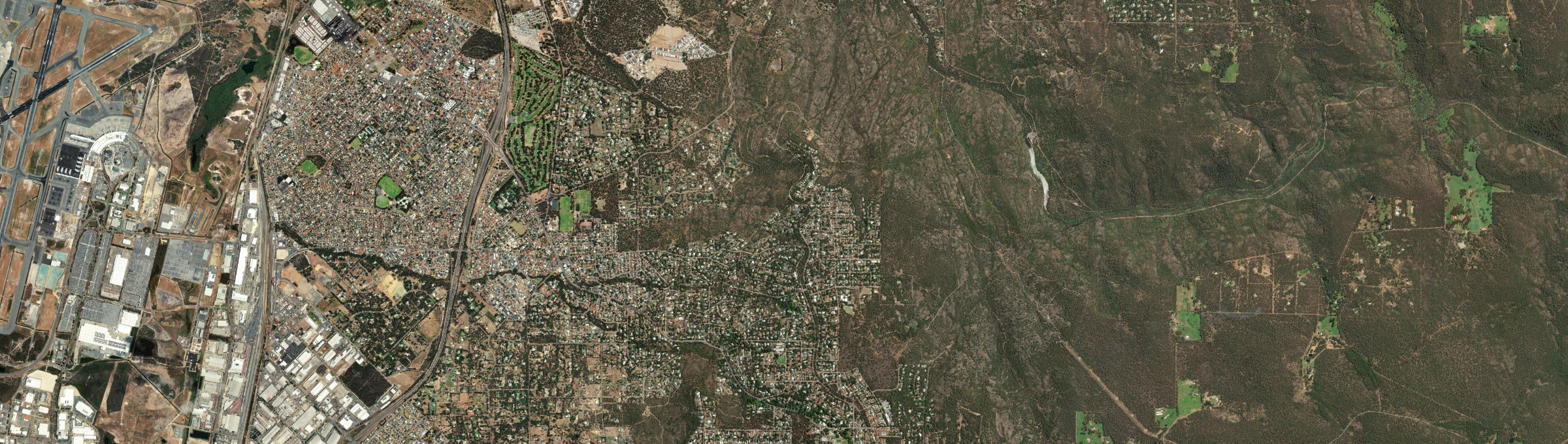 Aerial view of Gooseberry Hill, WA
