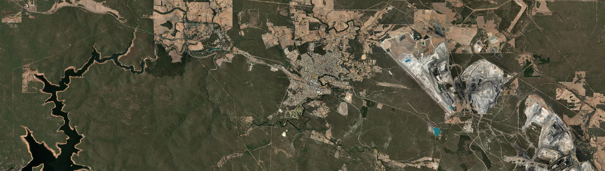 Aerial view of Collie (WA), WA
