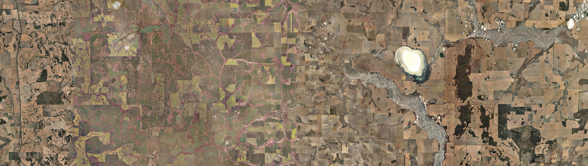 Aerial view of Piawaning, WA