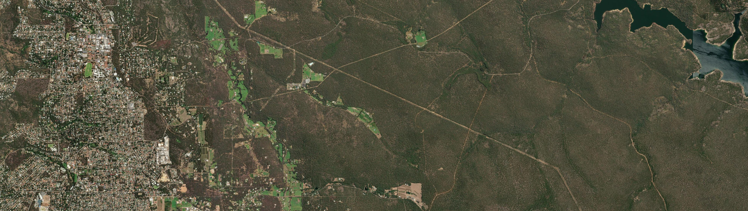Aerial view of Hacketts Gully, WA
