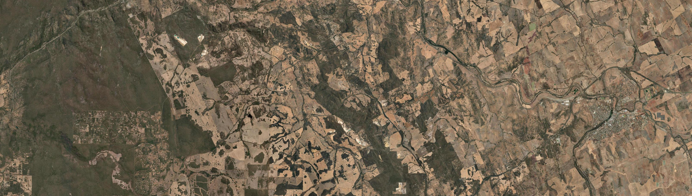 Aerial view of Hoddys Well, WA